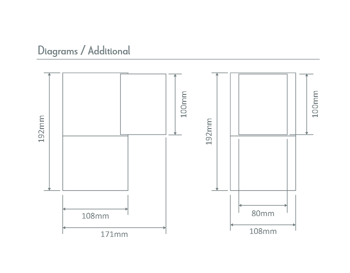 PIPER-PRO-1-SQR: Square Aluminium LED Wall Light for Indoor and Outdoor Use (avail in Black & White)