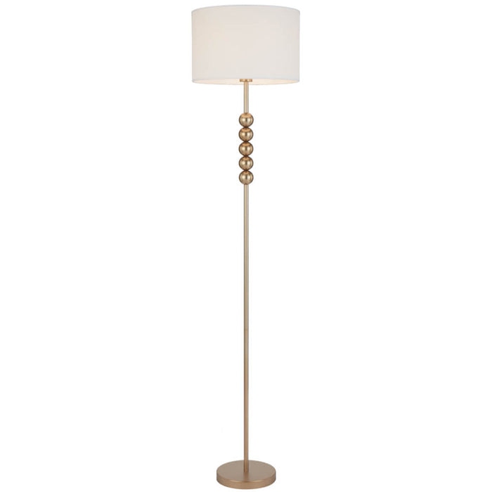 POETIX: Modern Elegant Floor Lamp with Ivory Shade (Available in Gold & Beige)