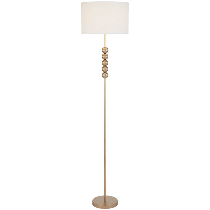 POETIX: Modern Elegant Floor Lamp with Ivory Shade (Available in Gold & Beige)
