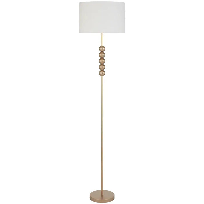 Telbix POETIX: Modern Elegant Floor Lamp with Ivory Shade (Available in Gold & Beige)