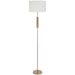 Telbix POETIX: Modern Elegant Floor Lamp with Ivory Shade (Available in Gold & Beige)