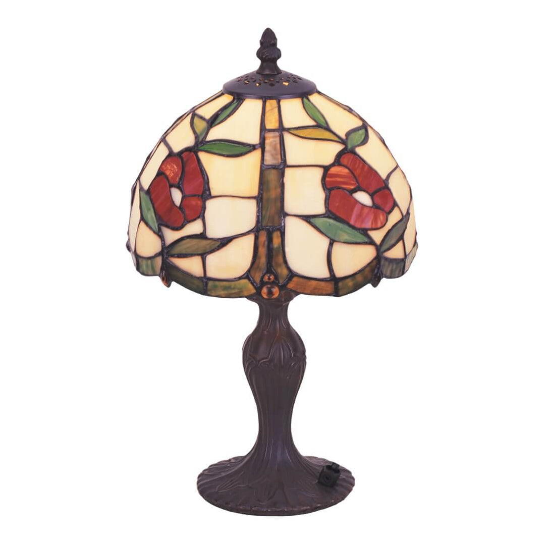 Poppy Small Tiffany Leadlight Table Lamp — Discount Lighting