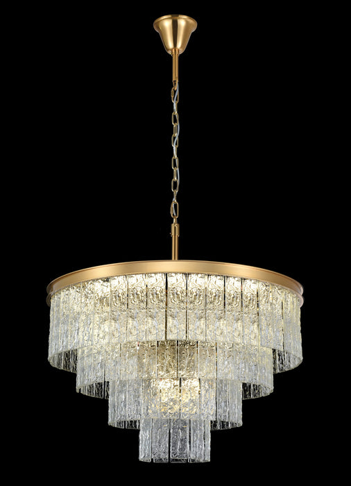 PALAZZO - 21L Brushed Brass 3D Glass Pendant 240V E14