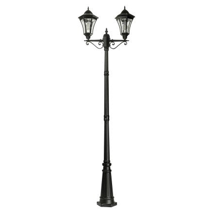 Traditional Multi Head Solar Post Light