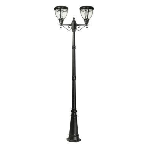Traditional Multi Head Solar Post Light