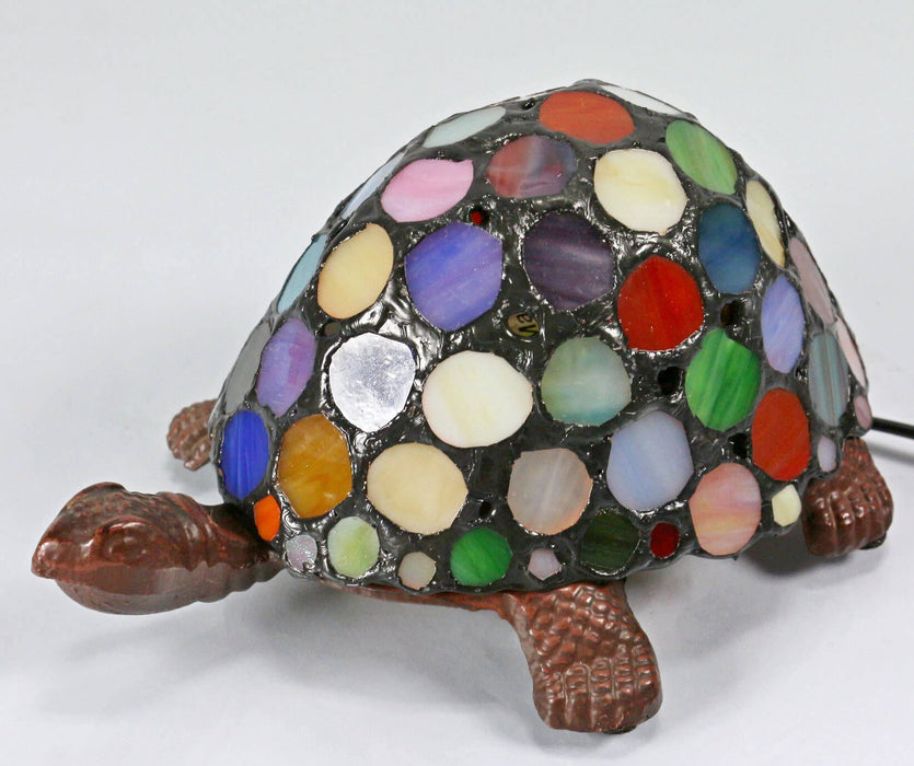 Multi Colour Tortoise Tiffany Leadlight Table Lamp