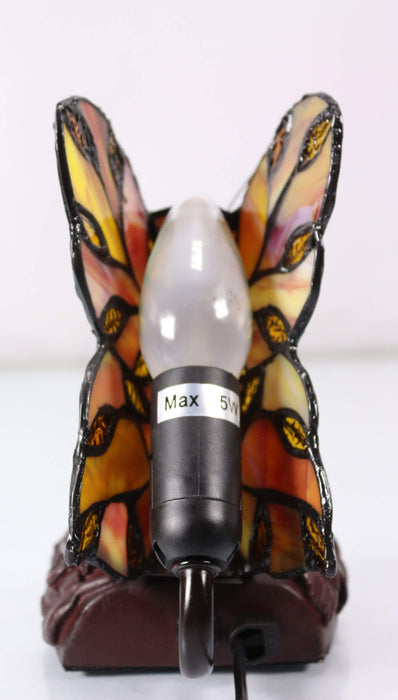 Red Butterfly Leadlight Table Lamp