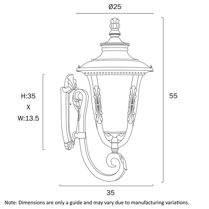 RAMIRO: Traditional Coach Style Wall Bracket(Available in Black & Bronze)