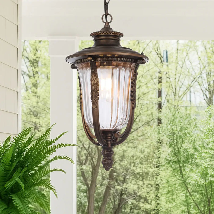 RAMIRO: Vintage Traditional Coach-Style Design Pendant Light (Available in Bronze & Black | 20cm & 25cm)