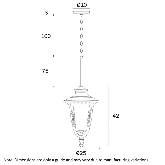 RAMIRO: Vintage Traditional Coach-Style Design Pendant Light (Available in Bronze & Black | 20cm & 25cm)