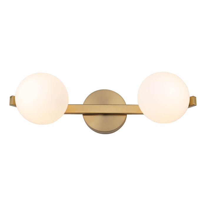 RAYNA: 2 Light IP44 Wall Light with Round Glass Diffuser (Available in Black, Chrome & Gold)