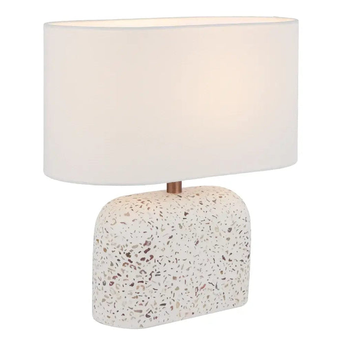 REANO: Modern Table Lamp (Avail in Terrazzo Base or Grey Matt Concrete Base)