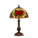 G&G Bros Red Camellia Leadlight Table Lamp (Avail in 2 sizes)