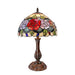 G&G Bros Red Rose Leadlight Table Lamp (Avail in 2 sizes)