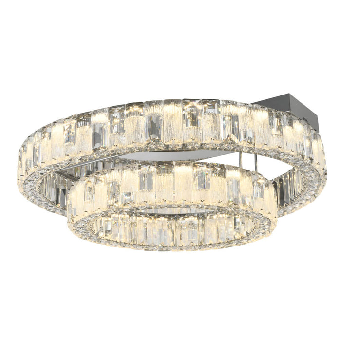 RIAS: 2 Ring Close to Ceiling 3 CCT Dimmable LED Pendant (Available in Gold & Chrome)