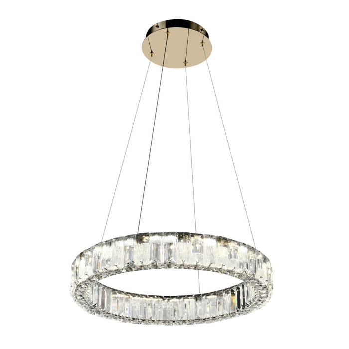 RIAS: Crystal LED Pendant Light (Available in Gold & Chrome, 1,2, 3 & 6 Tier)