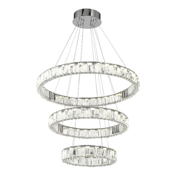 RIAS: Crystal LED Pendant Light (Available in Gold & Chrome, 1,2, 3 & 6 Tier)