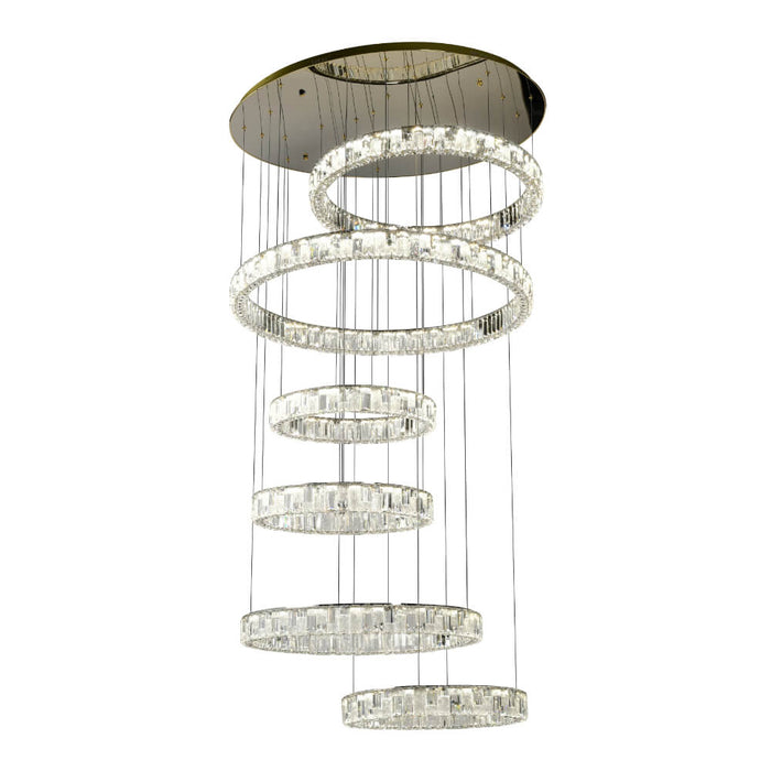 RIAS: Crystal LED Pendant Light (Available in Gold & Chrome, 1,2, 3 & 6 Tier)