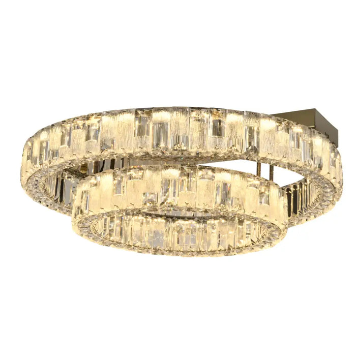 RIAS: 2 Ring Close to Ceiling 3 CCT Dimmable LED Pendant (Available in Gold & Chrome)