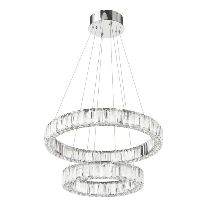 RIAS: Crystal LED Pendant Light (Available in Gold & Chrome, 1,2, 3 & 6 Tier)