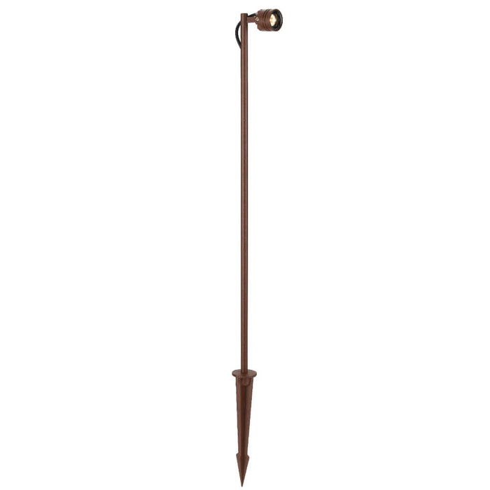 RILTO: 24V Exterior LED 60cm Garden Post Spike Light (Available in Rust, Green & Black)