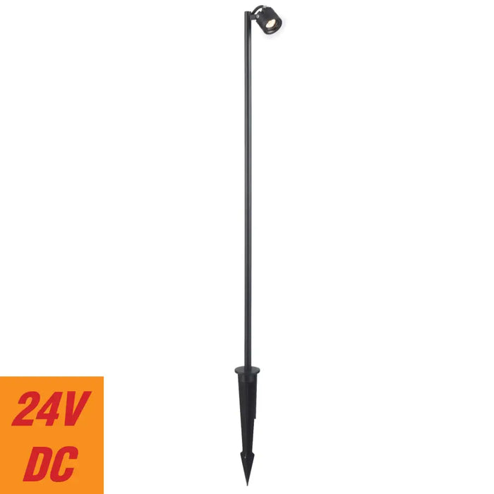 RILTO: 24V Exterior LED 60cm Garden Post Spike Light (Available in Rust, Green & Black)