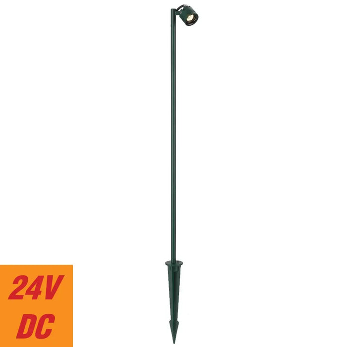 RILTO: 24V Exterior LED 60cm Garden Post Spike Light (Available in Rust, Green & Black)