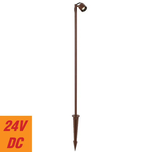 Telbix RILTO: 24V Exterior LED 60cm Garden Post Spike Light (Available in Rust, Green & Black)