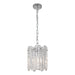 Cougar RIVIERA: Elegant Clear Ice Glass Panels Pendant Light (Available in 1 Light, 5 Light &10 Light | Chrome & Gold)