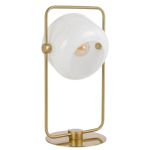 Telbix ROCHA: Metal Table Lamp with Mouth-blown Glass Shade