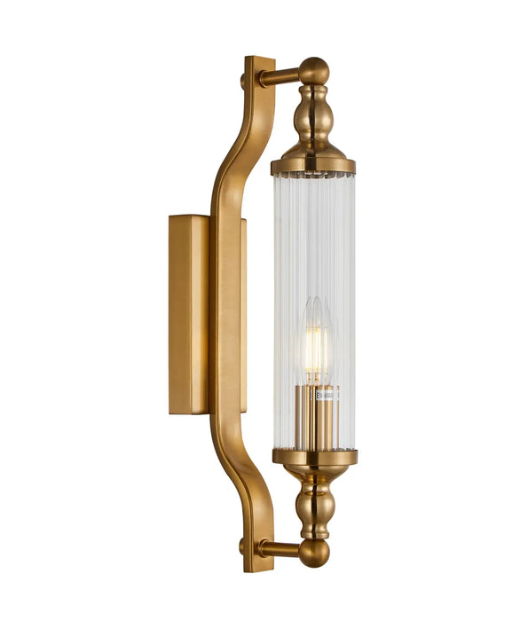 RODILLO: Interior Tubular Clear Glass Wall Lights (Available in Black, White, Antique Brass, Chrome & Satin Chrome)