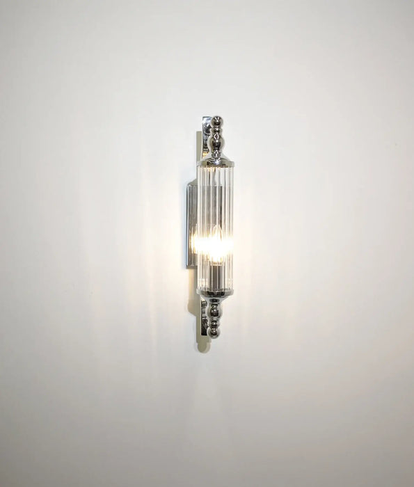 RODILLO: Interior Tubular Clear Glass Wall Lights (Available in Black, White, Antique Brass, Chrome & Satin Chrome)