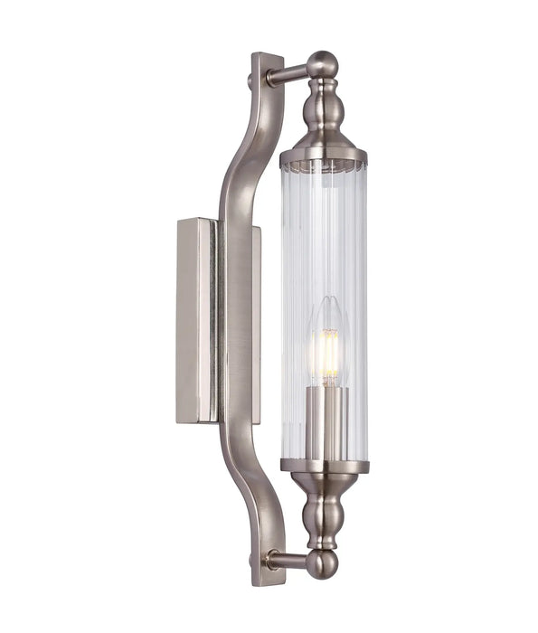 RODILLO: Interior Tubular Clear Glass Wall Lights (Available in Black, White, Antique Brass, Chrome & Satin Chrome)