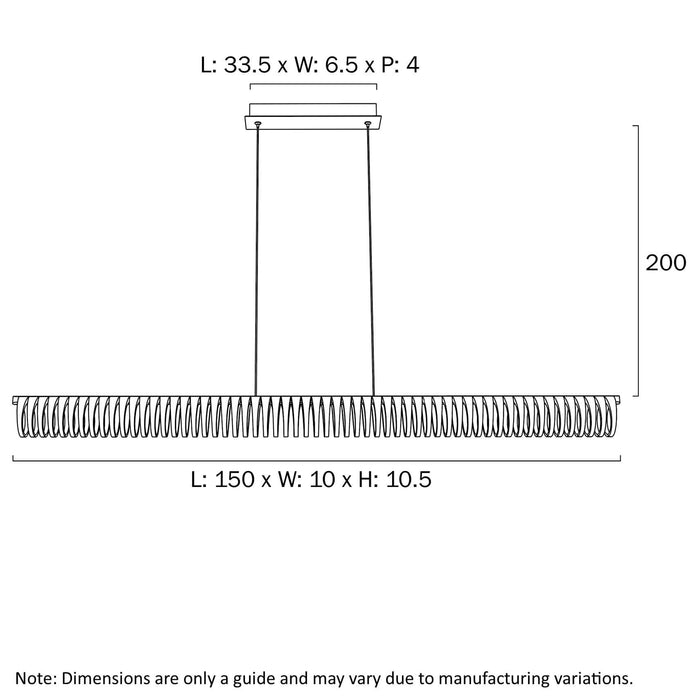 ROMAY: 3CCT Contemporary Design Linear LED Pendant Light