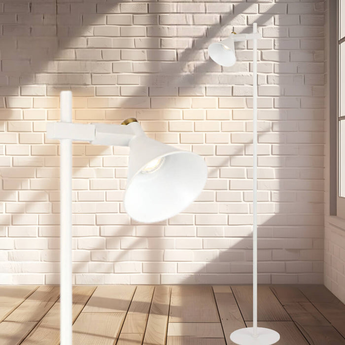 ROSNER: Iron Floor Lamp with Adjustable Lamp Head (Available in Black & White)