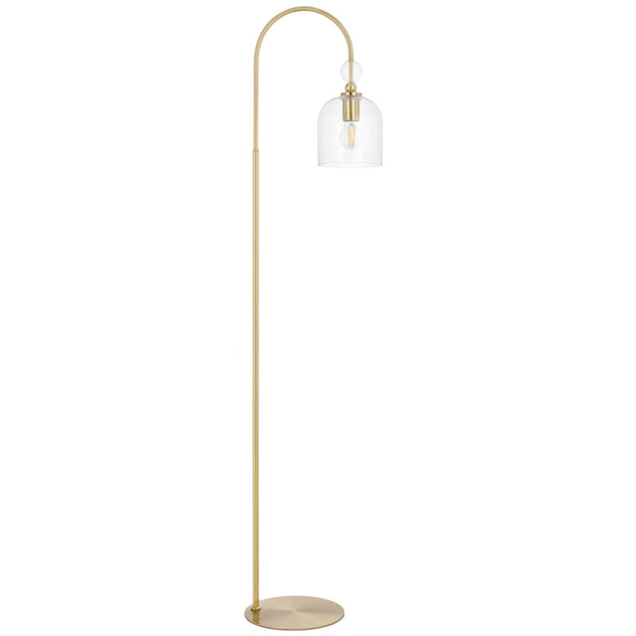 ROTIF: Modern Brass Floor Lamp with Glass Shade