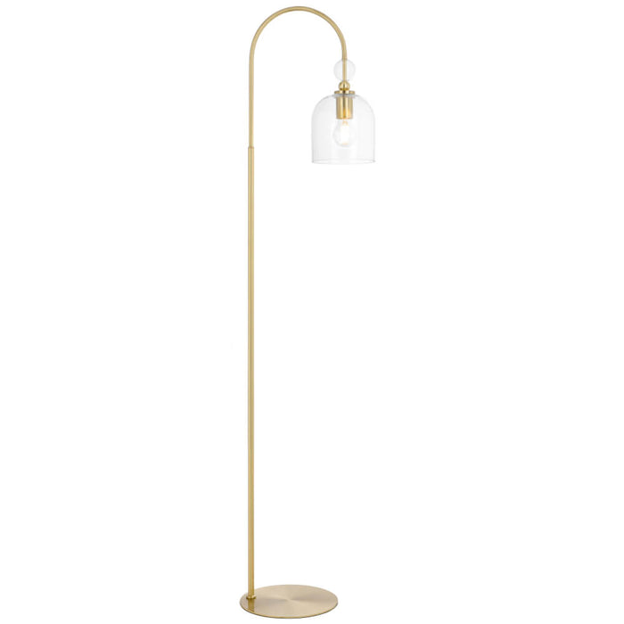 ROTIF: Modern Brass Floor Lamp with Glass Shade
