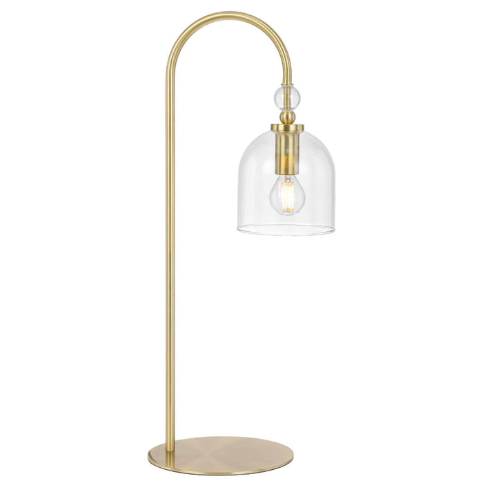 ROTIF: Modern Brass Table Lamp with Glass Shade