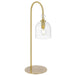 Telbix ROTIF: Modern Brass Table Lamp with Glass Shade