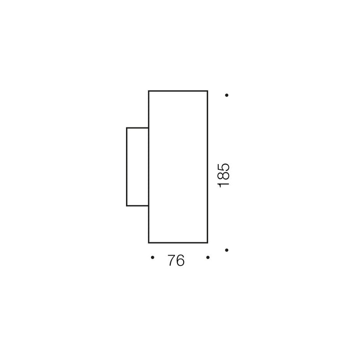 RVIN EX2 Black Exterior Wall Light - IP54