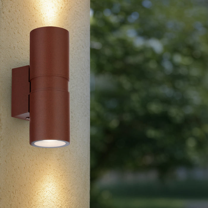 SARNEL: Exterior Up/Down Wall Light (Available in Brass & Rust)
