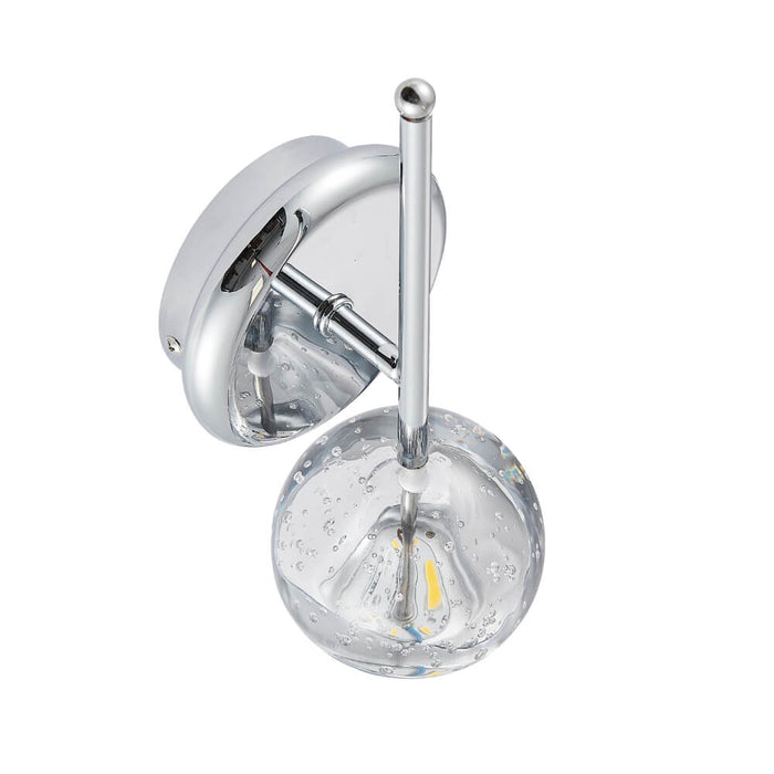SEGOVIA: Elegant Glass Interior Wall Light (Available in Chrome and Gold)