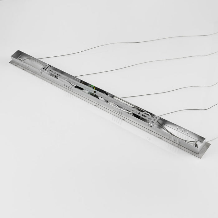 SEGOVIA: Elegant Linear Glass LED Bar Pendant Light (avail in Chrome & Gold)