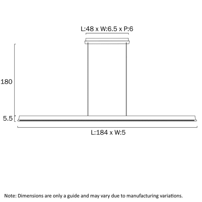 SERDA: White 3CCT Contemporary Design Linear LED Pendant Light