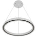 Telbix SERDA: White 3CCT Contemporary LED Ring Pendant Light (Available in 63cm & 93cm)