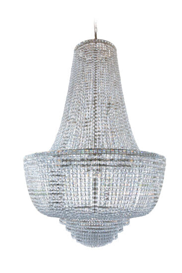 SETAT-1000: Chrome 19L Italian Crystal Chandelier