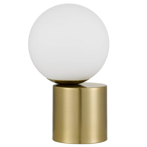 Telbix SETRA: Round Glass Shade Touch Table Lamp (Available in Antique Gold, Black & Nickel)