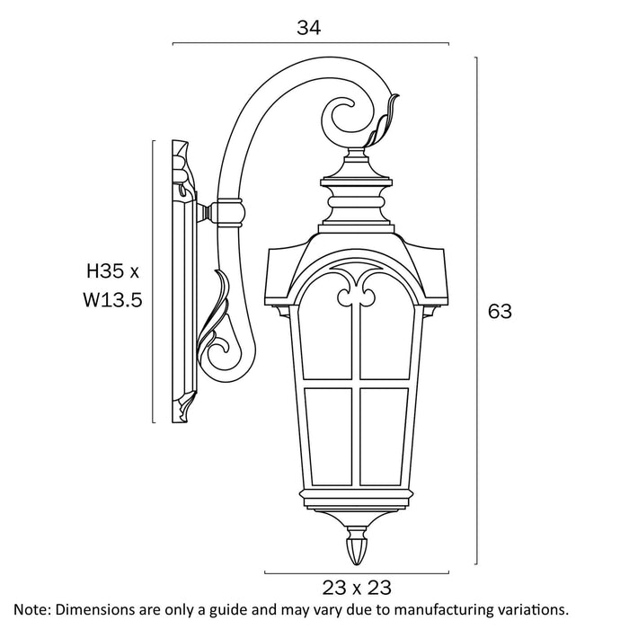 SHELTON: IP44 Exterior Coach Wall Light (Available in Black & White)