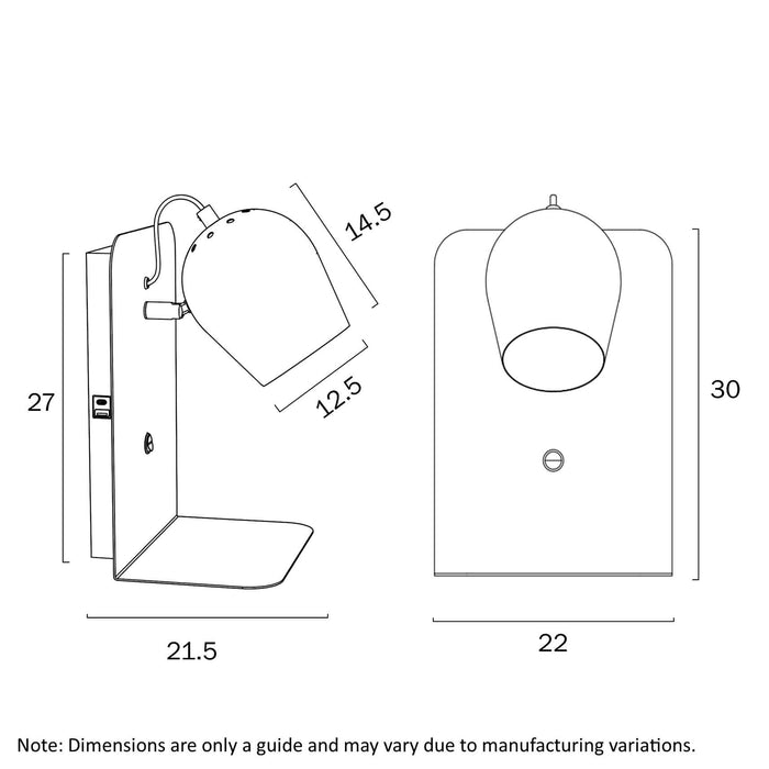 SHYN: Metal Wall Bracket (available in White, Beige, Grey & Black)