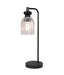 CLA SINO: Ellipse Clear Glass Shade Marble Base Interior Table Lamps (Available in Black & Brass)